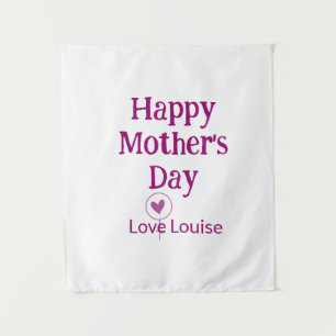 Happy Mother's day mauve love name female sign tit Tapestry