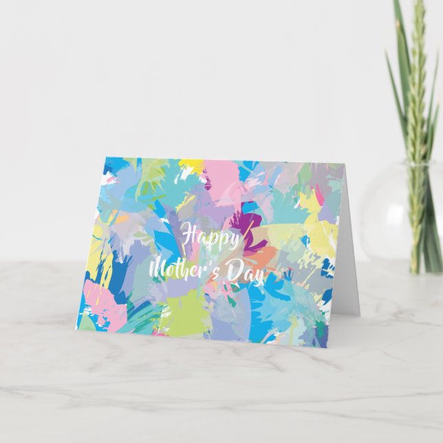 Happy Mother's Day ❤️ Modern Abstract Card (Front)