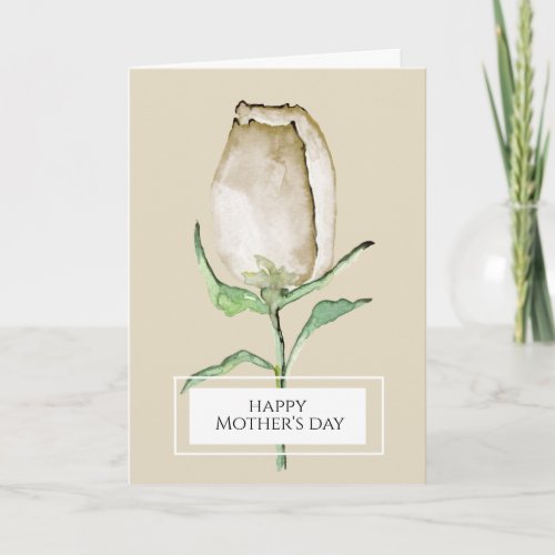 Happy Mothers day Modern elegant rose Card