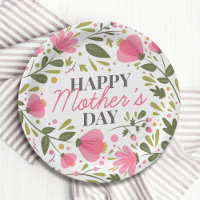 Happy Mother's Day Modern Pink Floral Botanical