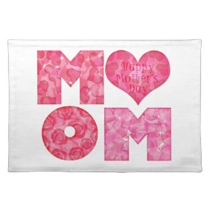 Happy Mother's Day Mom Alphabet Cloth Placemat