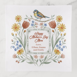 Happy Mother's Day Mom Birthday Gift Custom Text Trinket Tray