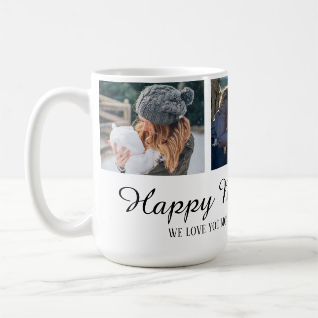 Happy Mother's Day Mom, Custom Photo And Text  Cof Coffee Mug (Left)
