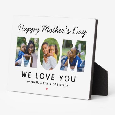 Happy Mothers Day Mom Custom Photo Collage Plaque