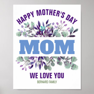 HAPPY MOTHER'S DAY MOM CUSTOMIZED GIFT POSTER