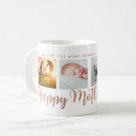 Happy Mother's Day Mom Faux Rose Gold Photo Grid Coffee Mug Happy Mother's Day Mom Faux Rose Gold Photo Grid Coffee Mug