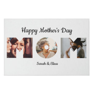 Happy mothers day Mom Faux Wrapped Canvas Print