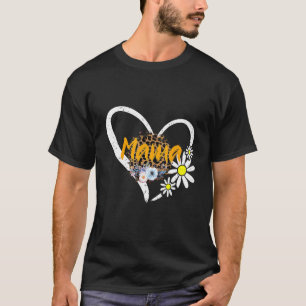 Happy Mother's Day Mom Heart Daisy Flower Rainbow T-Shirt