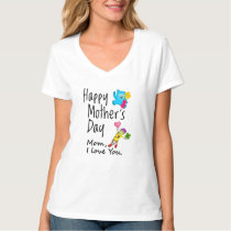 Happy Mother's Day, Love You Mom' Unisex Baseball T-Shirt