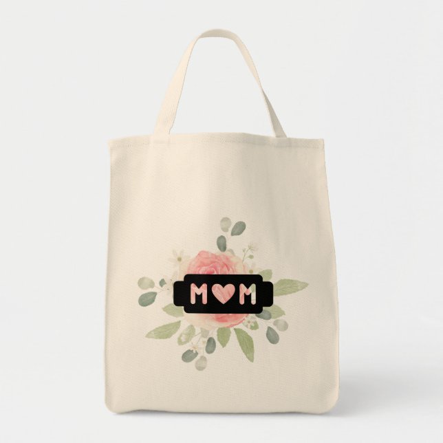 Happy mother's day Mom l Cute floral Tote Bag (Front)