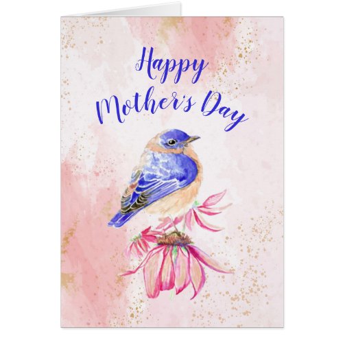 Happy Mothers Day Mom Mother Bluebird Art