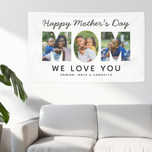 Happy Mothers Day Mom Photo Letter Banner