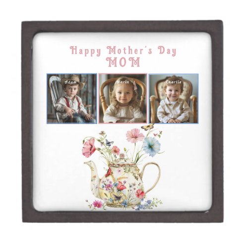 Happy Mothers Day Mom Teapot Flowers   Gift Box