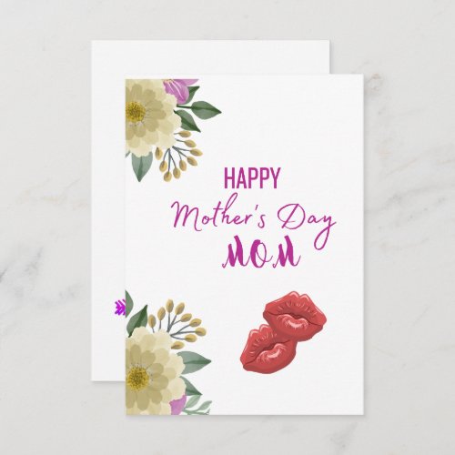 HAPPY Mothers Day MOM Thank You Card