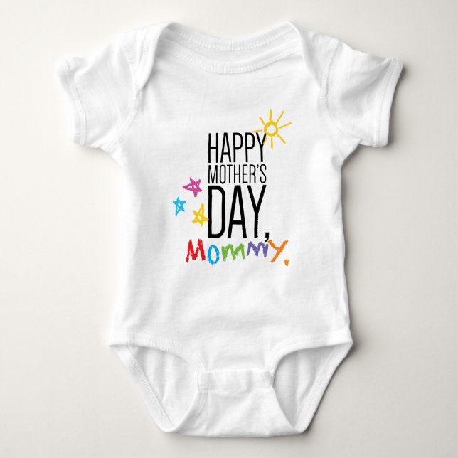 Happy Mother's Day Mommy Baby Bodysuit (Front)