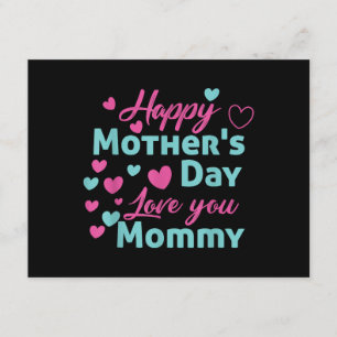 Happy Mothers Day Mommy Shirt for Mom kids Enclosure Card