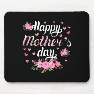 Happy Mother's Day Mommy Women Cute Grandma Floral Mouse Pad