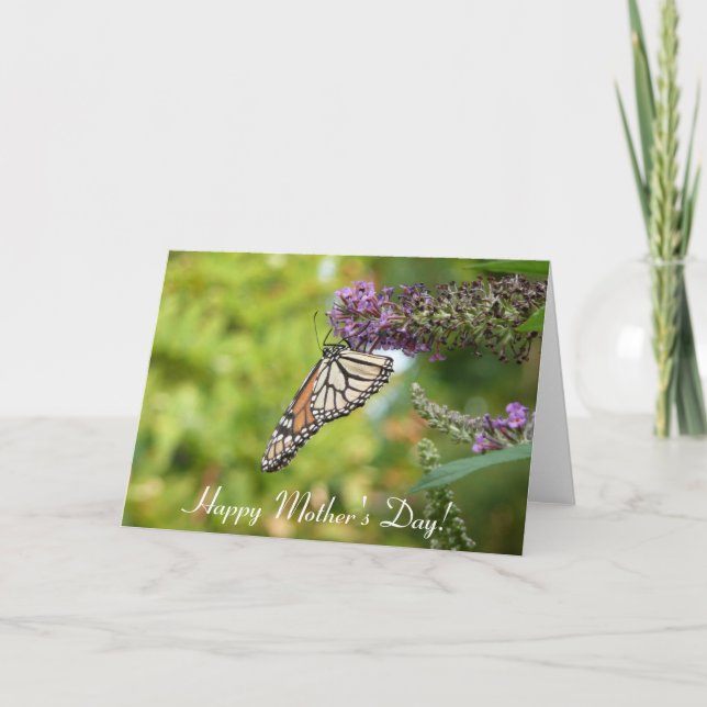 Happy Mother's Day Monarch Butterfly Card (Front)