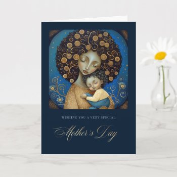 Happy Mother's Day. Mother And Child Painting Card by artofmairin at Zazzle