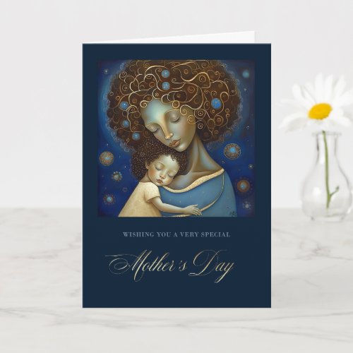 Happy Mothers Day Mother and Daughter Painting Card