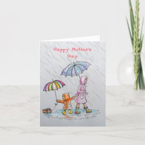 Happy Mothers Day MotherChild  Thank You Card