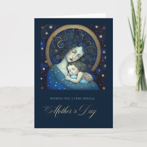 Happy Mothers Day Mother  Daughter Painting  Card