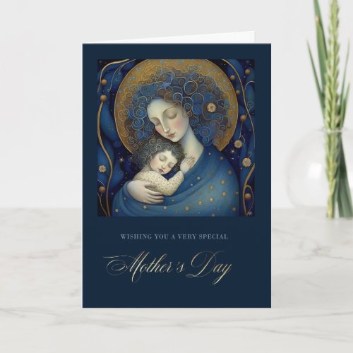 Happy Mothers Day Mother  Daughter Painting  Card