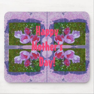 Happy Mother's Day mousemat with crocuses Mouse Pad