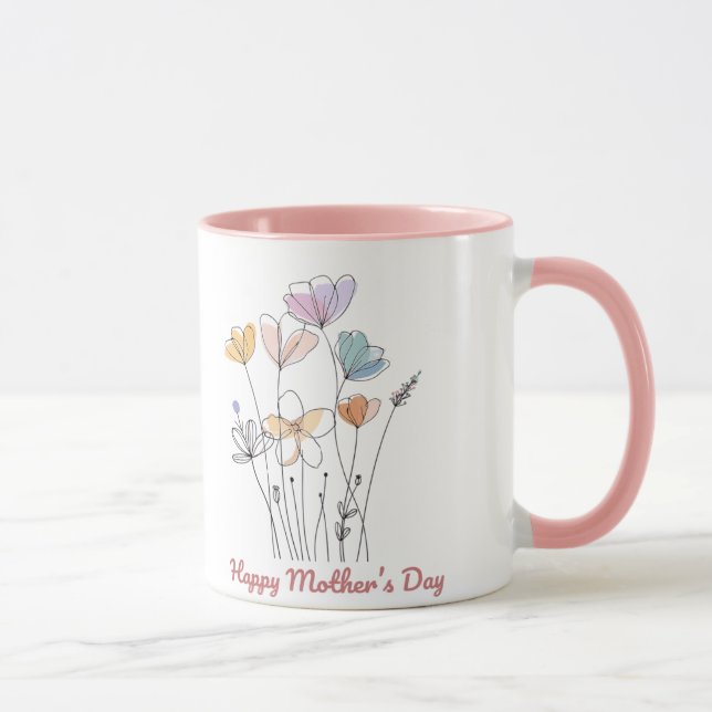  Happy Mother's Day Mug – A Beautiful Floral Gift (Right)