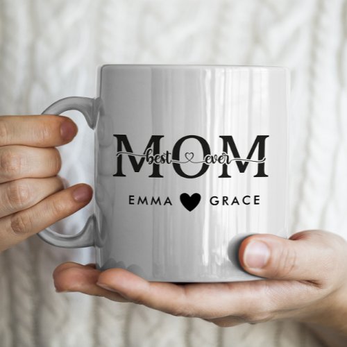 Happy Mothers Day Mug with 2 Kids Names