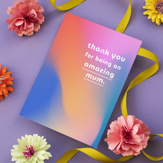 Happy Mother's Day MUM Modern Abstract Photo Holiday Card (Creator Uploaded)