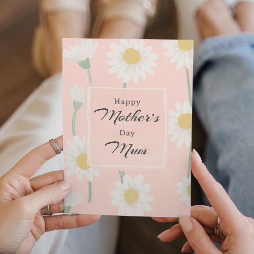Happy Mothers Day MUMMY Daisy Floral Photo Holiday Card