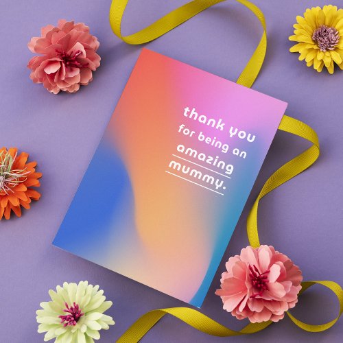 Happy Mothers Day MUMMY Modern Abstract Photo Holiday Card