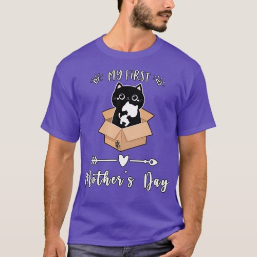 Happy Mothers day My First Mothers Day Cat And Kit T_Shirt