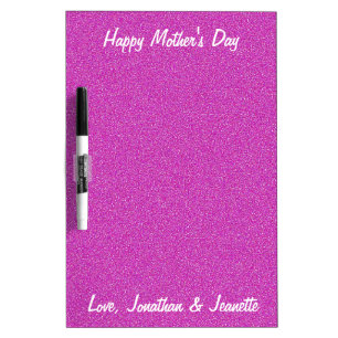 Happy Mothers Day, Name, Hot Pink Message Dry Erase Board