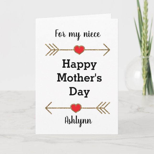 Happy Mother's Day Niece Card (Front)