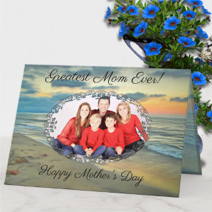 Happy Mother's Day Ocean Sunset 0735 Card