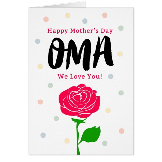 Happy Mother's Day, Oma, You Mean Everything (Front)