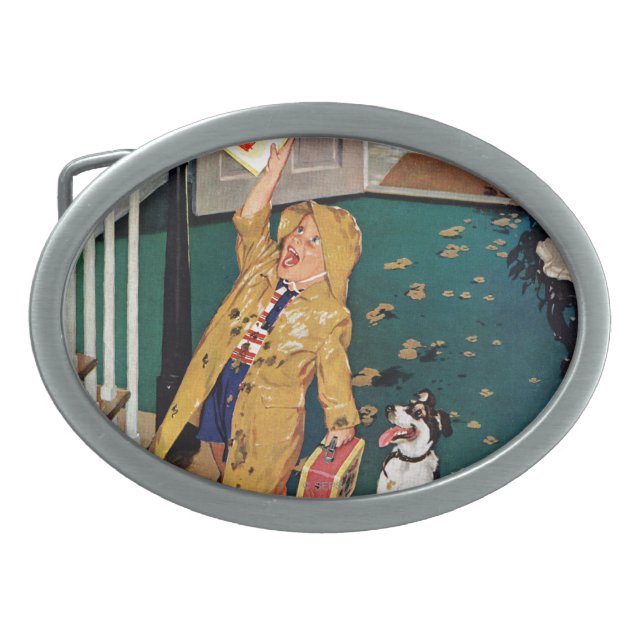 Happy Mother's Day Oval Belt Buckle (Front)