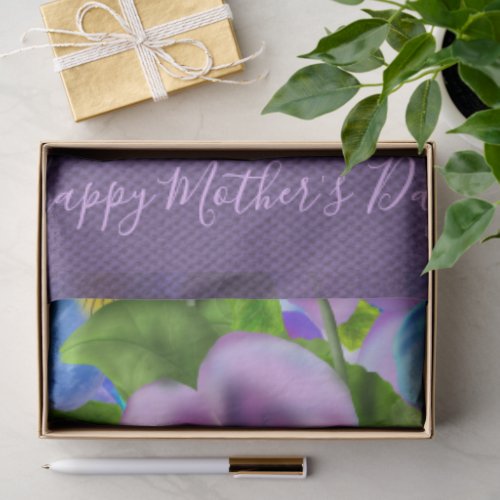 Happy Mother's Day Pansy Violet Flowers Watercolor