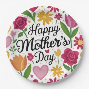 Happy Mothers Day Paper Plates