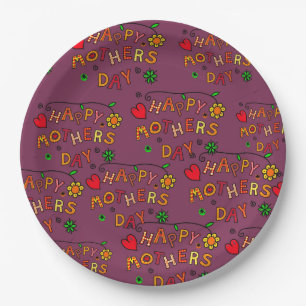 Happy Mothers Day Paper Plates