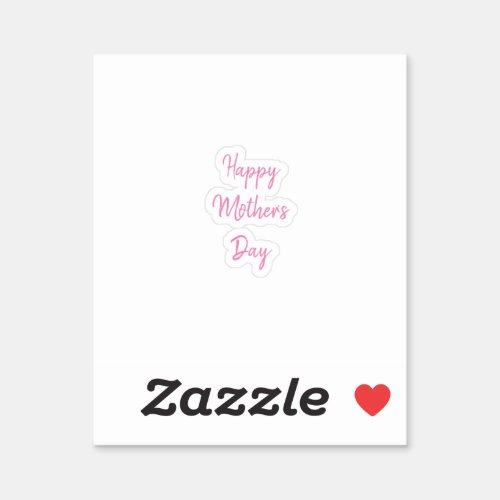 Happy Mothers Day Party Pink Simple Modern 2024 Sticker