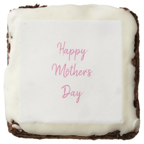 Happy Mothers Day Party Pink White Simple 2024 Brownie
