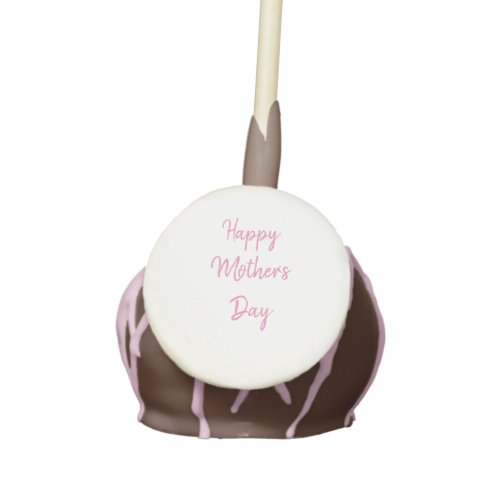Happy Mothers Day Party Pink White Simple 2024 Cake Pops