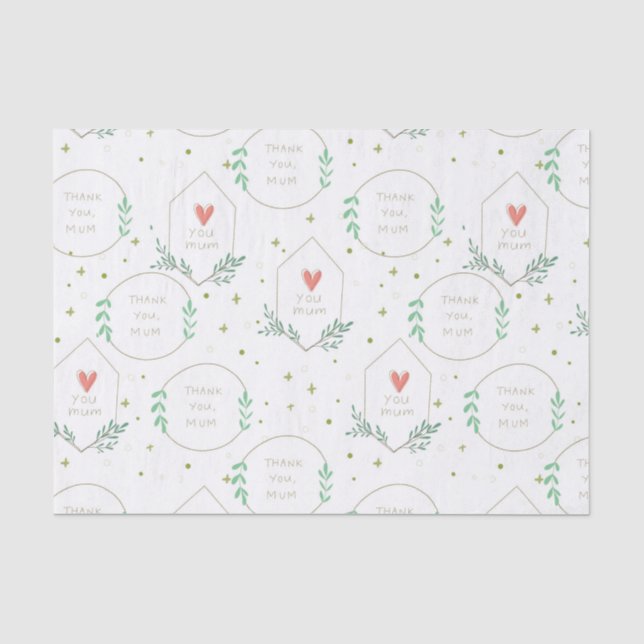 Happy Mothers Day Pattern Gifts And Presents  Tissue Paper (Front)