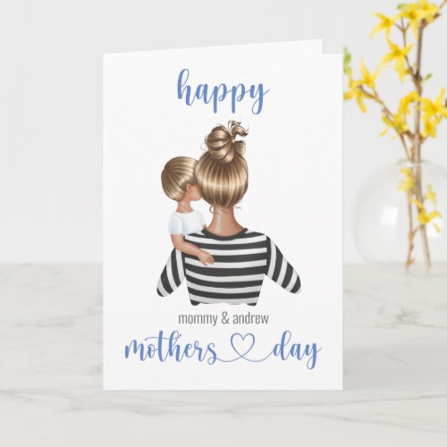Happy Mothers Day Personalized From Son Card