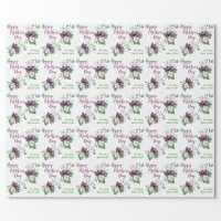 Mothers Day Wrapping Paper,Beautiful Watercolour Stunning Flowers Wrapping  Paper
