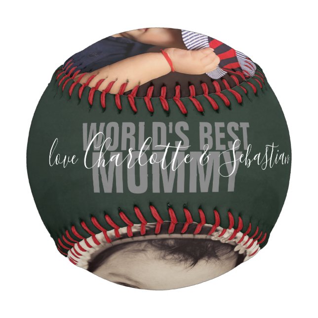 Happy Mothers Day Personalized Worlds Best Mommy Baseball (Back)