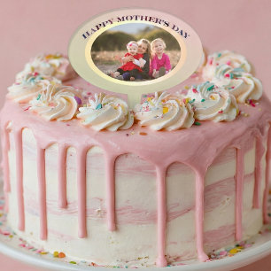 Happy Mother's Day Photo Cake Topper